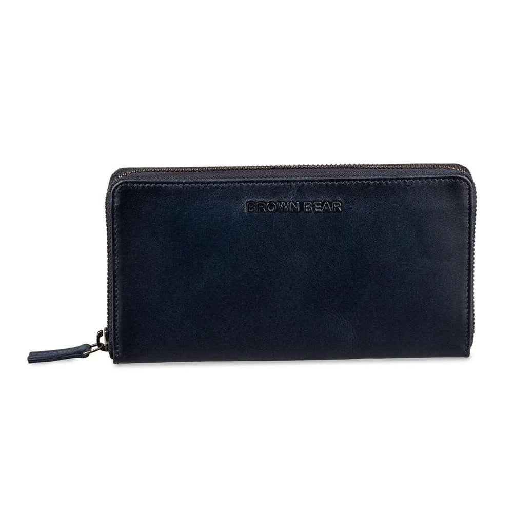 Manhattan Ladies Wallet in Genuine Leather - Brown Bear