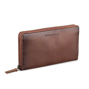 Manhattan Ladies Wallet in Genuine Leather - Brown Bear