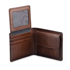 Manhattan Men’s Wallet with Coin Pocket, ID and RFID Technology - Brown Bear