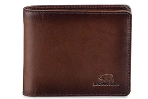 Manhattan Men’s Wallet with Coin Pocket, ID and RFID Technology - Brown Bear