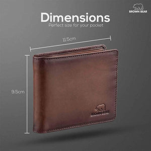 Manhattan Men’s Wallet with Coin Pocket, ID and RFID Technology - Brown Bear