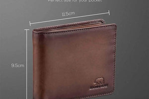 Manhattan Men’s Wallet with Coin Pocket, ID and RFID Technology - Brown Bear
