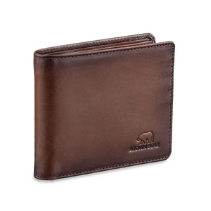 Manhattan Men’s Wallet with Coin Pocket, ID and RFID Technology - Brown Bear