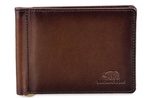 Manhattan Money Clip in Brown in Genuine Leather - Brown Bear
