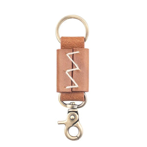 Max Key Holder in Genuine Leather - Brown Bear