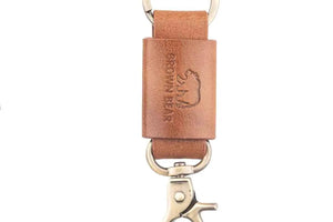 Max Key Holder in Genuine Leather - Brown Bear