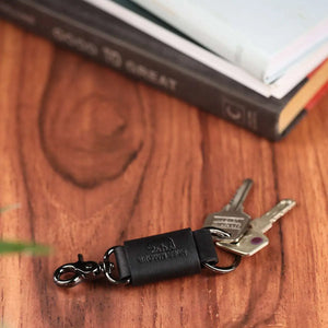 Max Key Holder in Genuine Leather - Brown Bear
