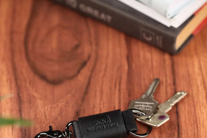 Max Key Holder in Genuine Leather - Brown Bear