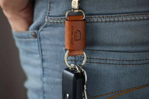 Max Key Holder in Genuine Leather - Brown Bear