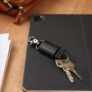 Max Key Holder in Genuine Leather - Brown Bear