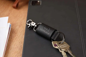 Max Key Holder in Genuine Leather - Brown Bear