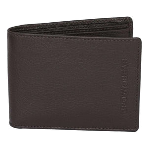 Mini Wallet for Men’s with Pocket in Genuine Leather - Brown Bear