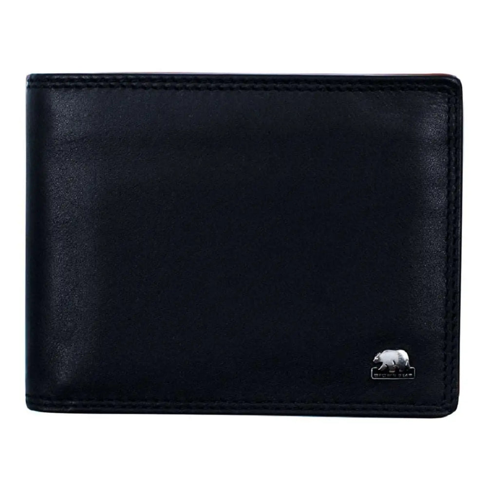 Mini Wallet for Men’s with Pocket in Genuine Leather - Brown Bear