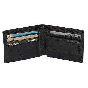Mini Wallet for Men’s with Pocket in Genuine Leather - Brown Bear