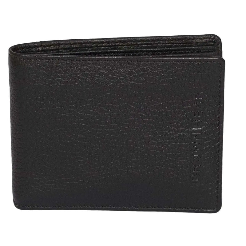 Mini Wallet for Men’s with Pocket in Genuine Leather - Brown Bear