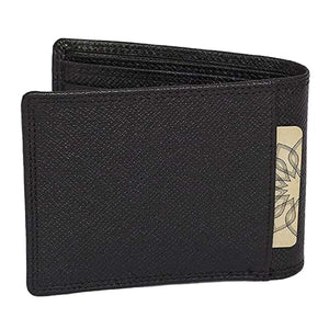 Mini Wallet for Men’s with Pocket in Genuine Leather - Brown Bear