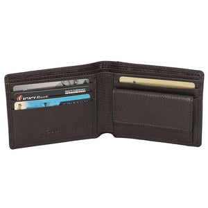 Mini Wallet for Men’s with Pocket in Genuine Leather - Brown Bear