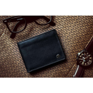 Mini Wallet for Men’s with Pocket in Genuine Leather - Brown Bear