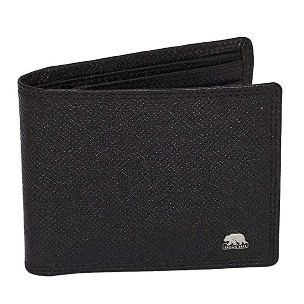 Mini Wallet for Men’s with Pocket in Genuine Leather - Brown Bear