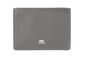 Multi piece Card Holder Wallet with Flap in Genuine Leather - Brown Bear