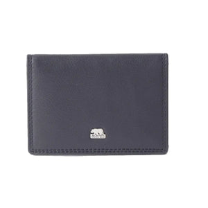 Multi piece Card Holder Wallet with Flap in Genuine Leather - Brown Bear