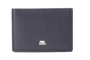 Multi piece Card Holder Wallet with Flap in Genuine Leather - Brown Bear