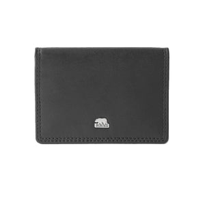Multi piece Card Holder Wallet with Flap in Genuine Leather - Brown Bear