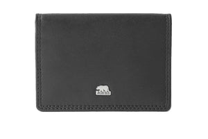 Multi piece Card Holder Wallet with Flap in Genuine Leather - Brown Bear