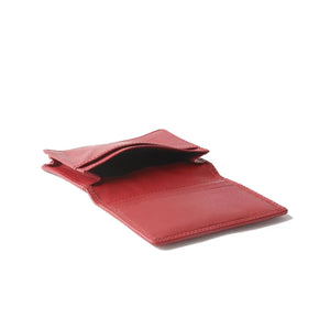 Multi piece Card Holder Wallet with Flap in Genuine Leather - Brown Bear