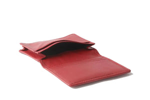 Multi piece Card Holder Wallet with Flap in Genuine Leather - Brown Bear