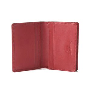 Multi piece Card Holder Wallet with Flap in Genuine Leather - Brown Bear