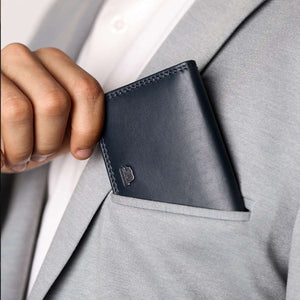 Multi piece Card Holder Wallet with Flap in Genuine Leather - Brown Bear