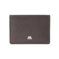 Multi piece Card Holder Wallet with Flap in Genuine Leather - Brown Bear