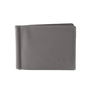 SIGNATURE MONEY CLIP HOLDER in Genuine Leather - Brown Bear