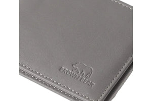 SIGNATURE MONEY CLIP HOLDER in Genuine Leather - Brown Bear