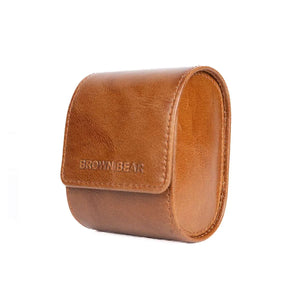 Single Watch Organizer in Genuine Leather - Brown Bear
