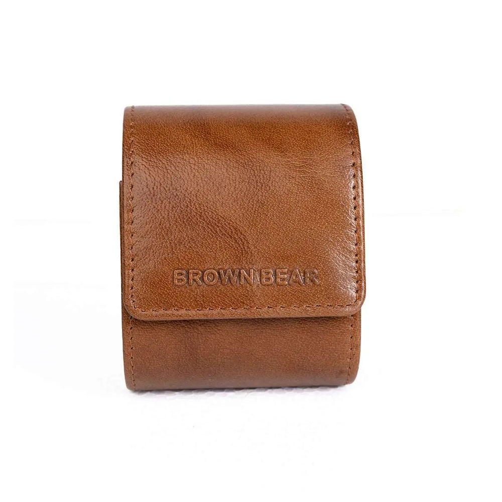 Single Watch Organizer in Genuine Leather - Brown Bear