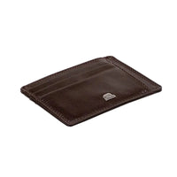 Sleek 8 piece Leather Card Holder with a small Bill Compartment - Brown Bear