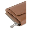 SP Lima Sleek Women’s Wallet with a Pocket Outside in Genuine Leather - Brown Bear