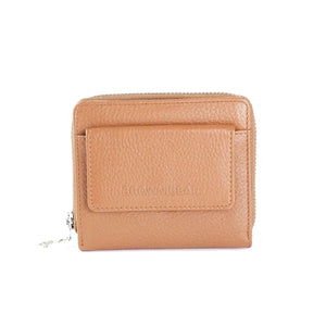 SP Lima Sleek Women’s Wallet with a Pocket Outside in Genuine Leather - Brown Bear