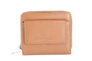 SP Lima Sleek Women’s Wallet with a Pocket Outside in Genuine Leather - Brown Bear