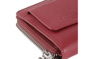 SP Lima Sleek Women’s Wallet with a Pocket Outside in Genuine Leather - Brown Bear