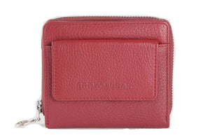 SP Lima Sleek Women’s Wallet with a Pocket Outside in Genuine Leather - Brown Bear