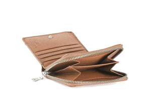 SP Lima Sleek Women’s Wallet with a Pocket Outside in Genuine Leather - Brown Bear