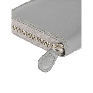 Vintage Leoni Classic Zip around Ladies Wallet in Genuine Leather - Brown Bear