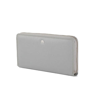 Vintage Leoni Classic Zip around Ladies Wallet in Genuine Leather - Brown Bear