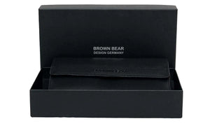 Zip Around Ladies Wallet with External pocket in Genuine Leather - Brown Bear