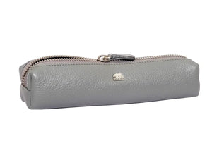Zippered Pen Case - For Multi pens in Genuine Leather - Brown Bear